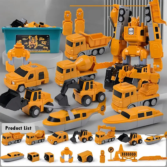 DIY Magnetic Engineering Vehicle & Robot Toy for Kids - # BOT&G52710006