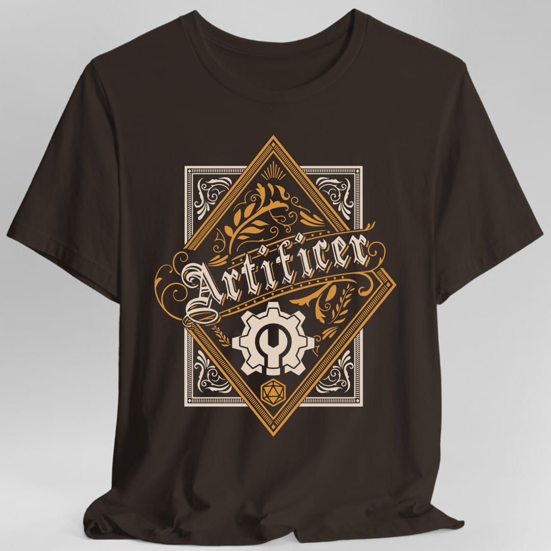 Camiseta grande con el escudo del Artífice de DnD