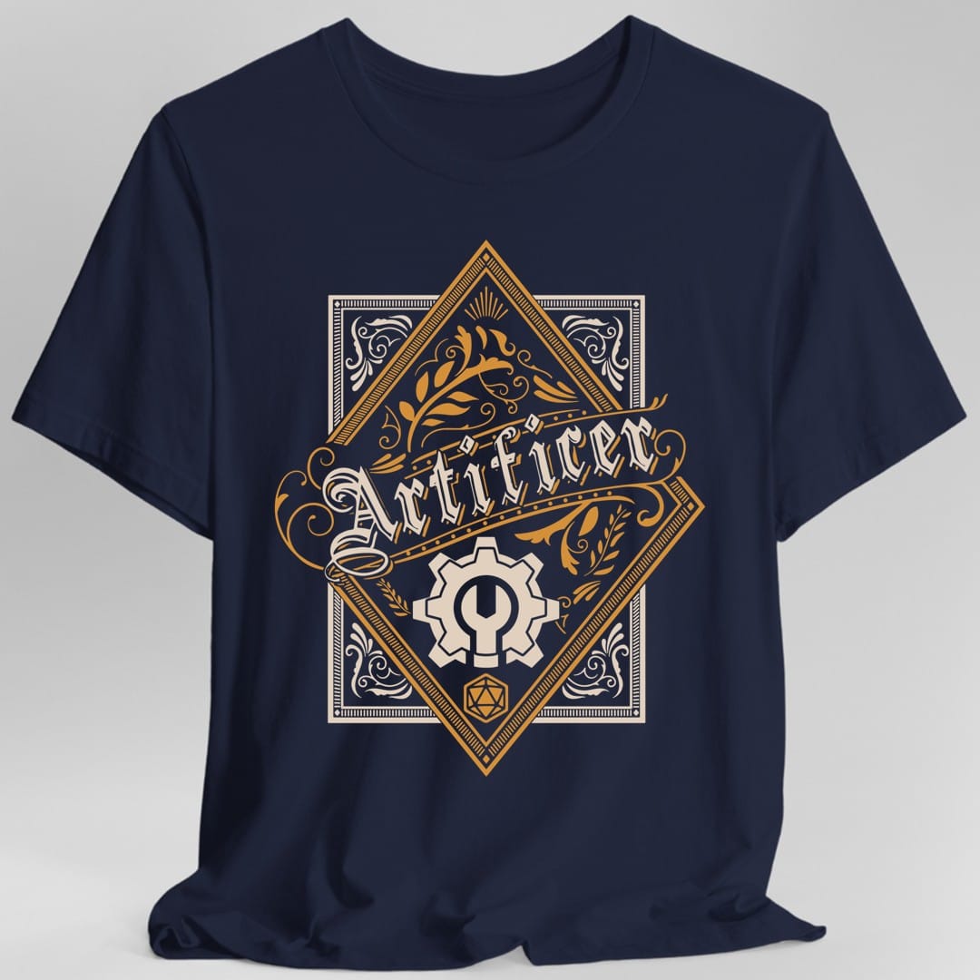 Camiseta grande con el escudo del Artífice de DnD