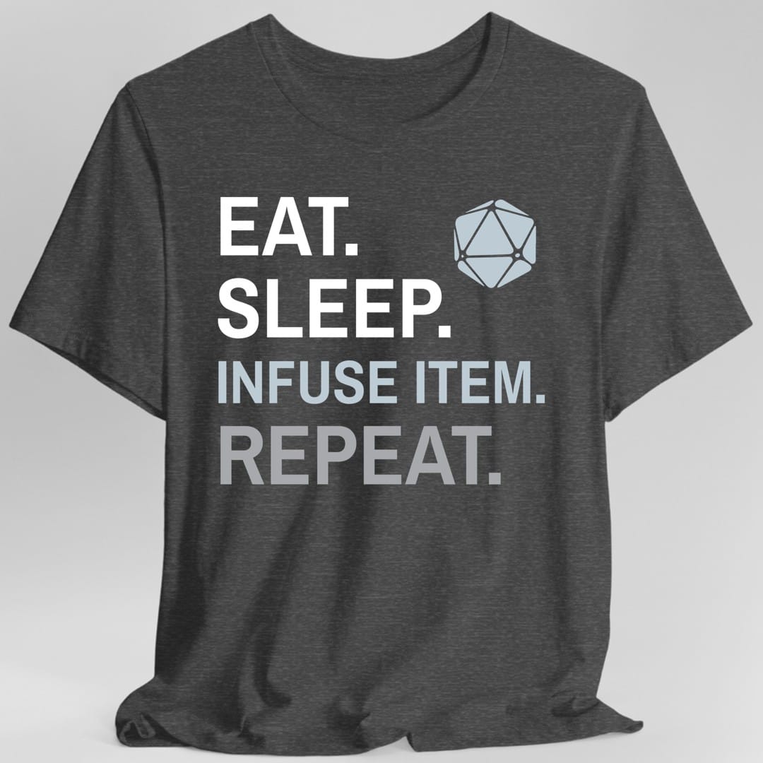 Camiseta de Artífice – 'Comer, Dormir, Infundir Objeto, Repetir'