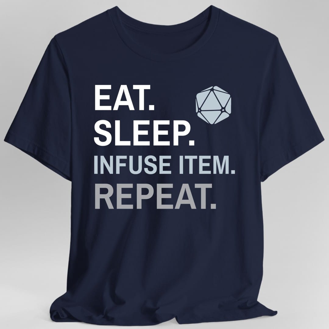 Camiseta de Artífice – 'Comer, Dormir, Infundir Objeto, Repetir'