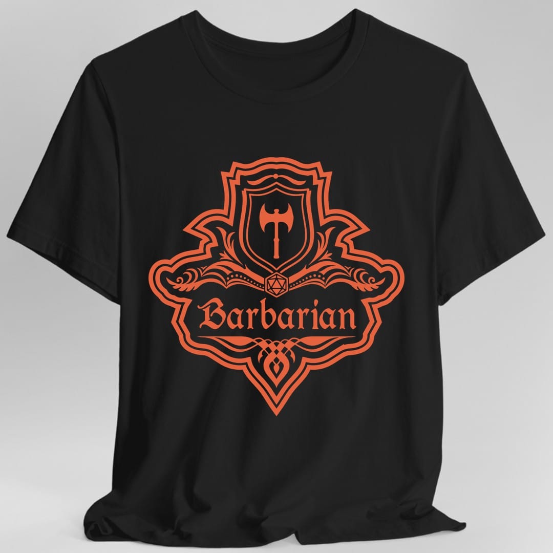 Camiseta con el emblema de la clase Bárbaro de DnD