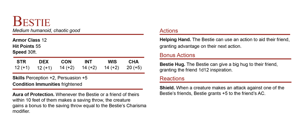 D&D Bestie Stat Block Mug