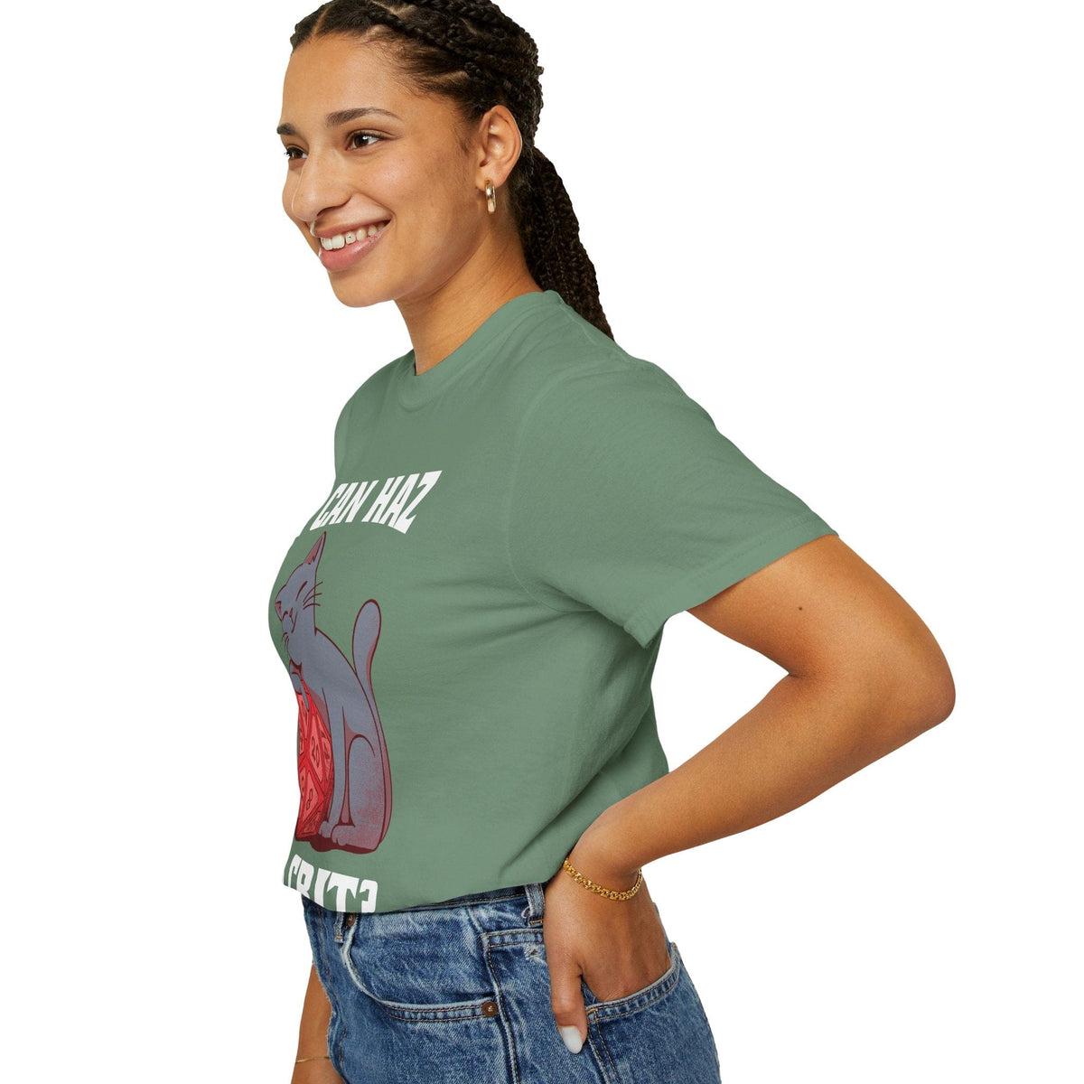 D&D Cat Shirt - I Can Haz a Crit? - Comfort Colors