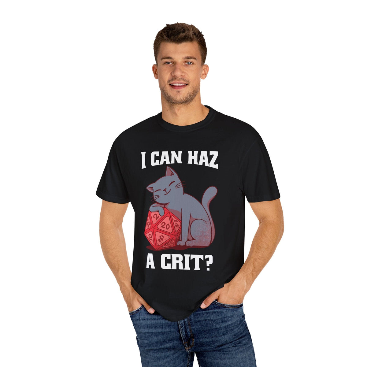 D&D Cat Shirt - I Can Haz a Crit? - Comfort Colors