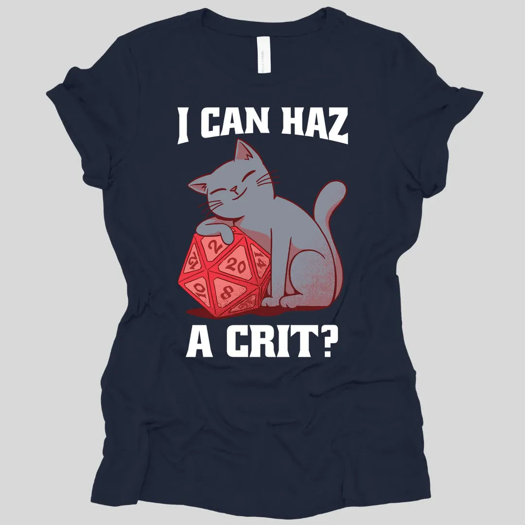 DnD Cat Women's Shirt - I can haz a crit?