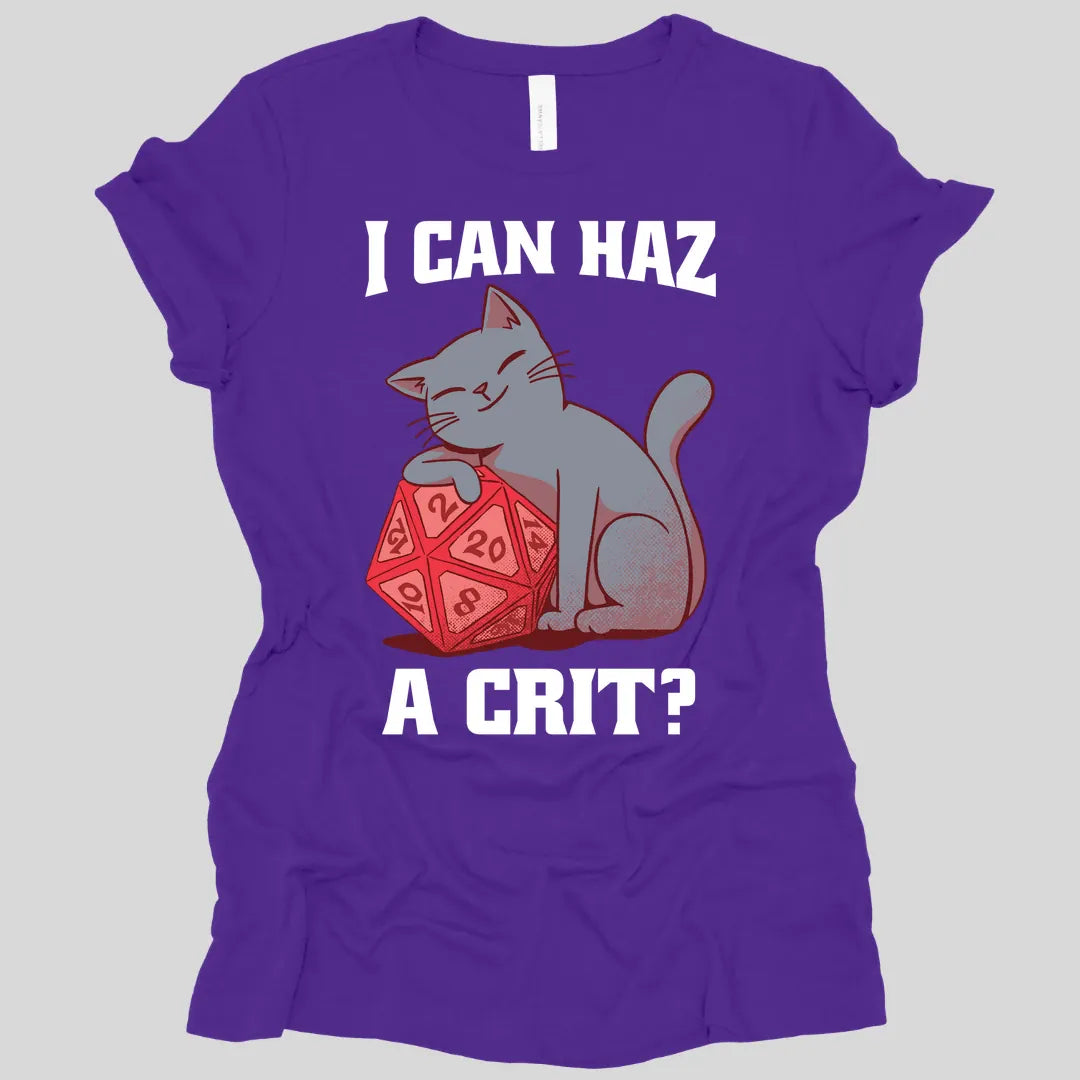 DnD Cat Women's Shirt - I can haz a crit?