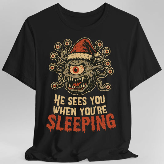 Camiseta de D&D de Navidad de Contemplador