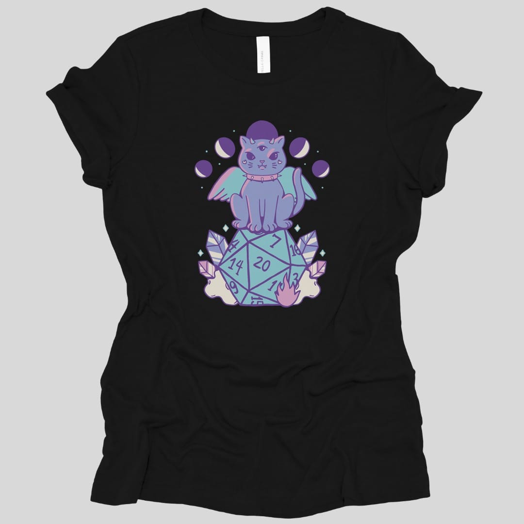DnD Cute Cat D20 Women's T-shirt