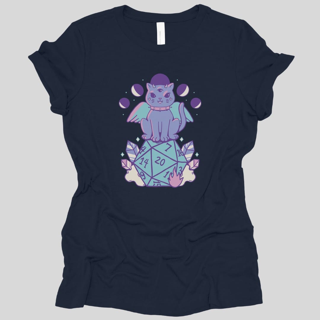 DnD Cute Cat D20 Women's T-shirt
