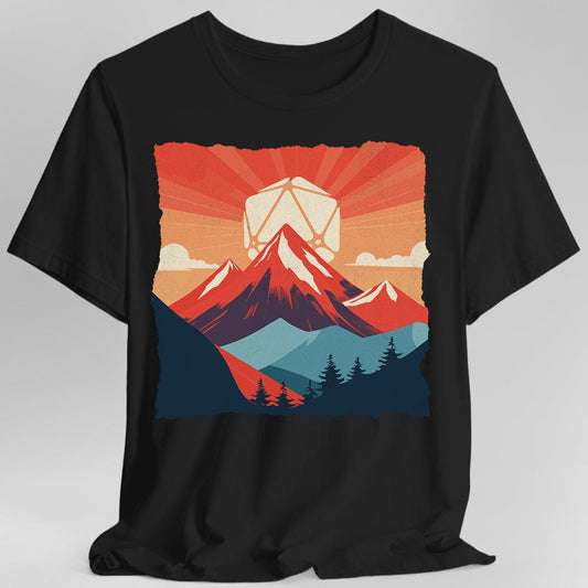 Camiseta D20 de paisaje de Calabozos y Dragones