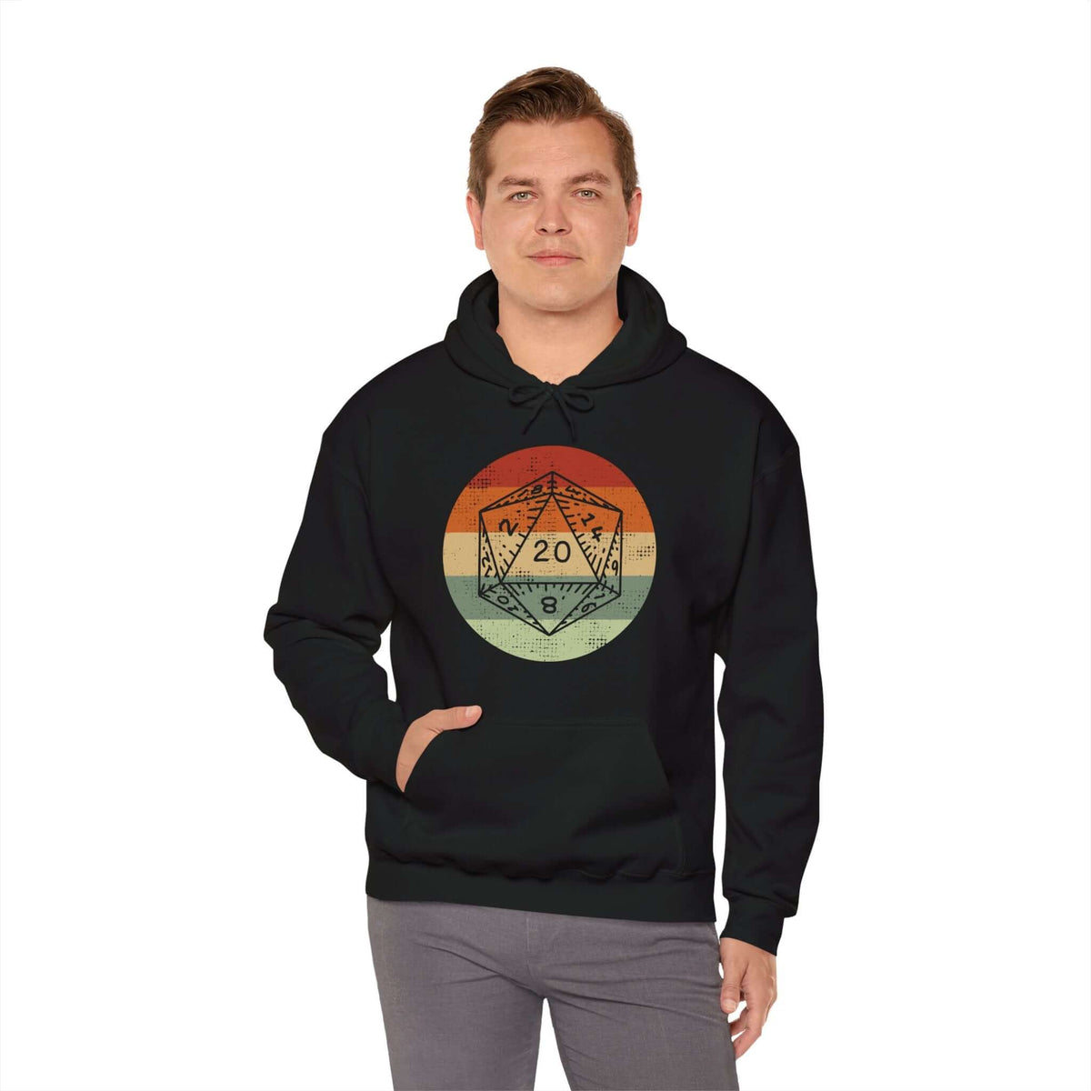 D&D D20 Retro Sunset Hoodie