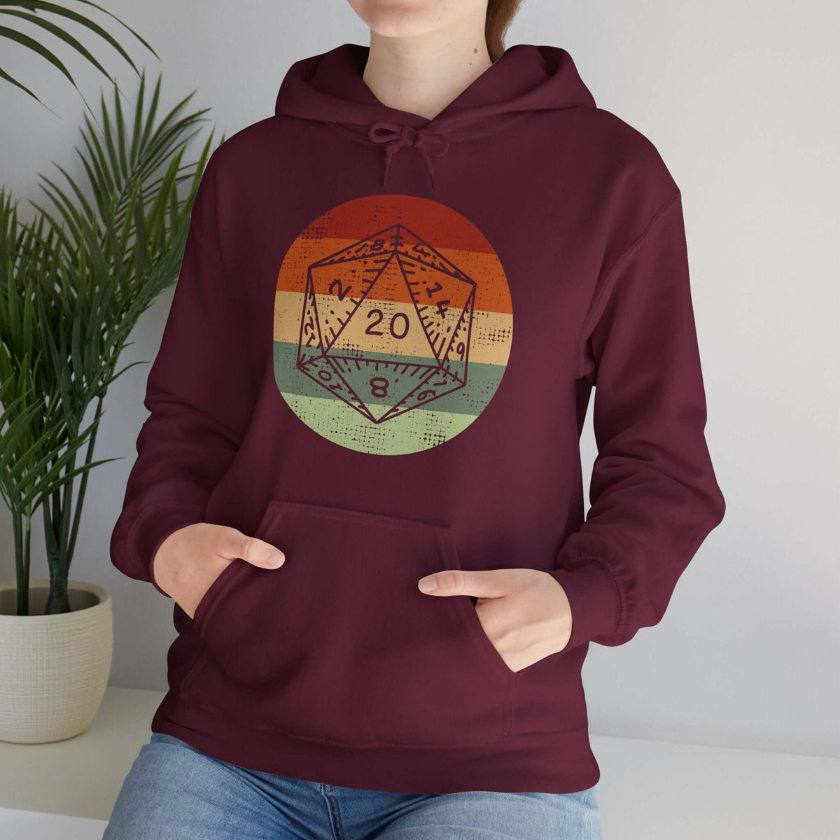 D&D D20 Retro Sunset Hoodie