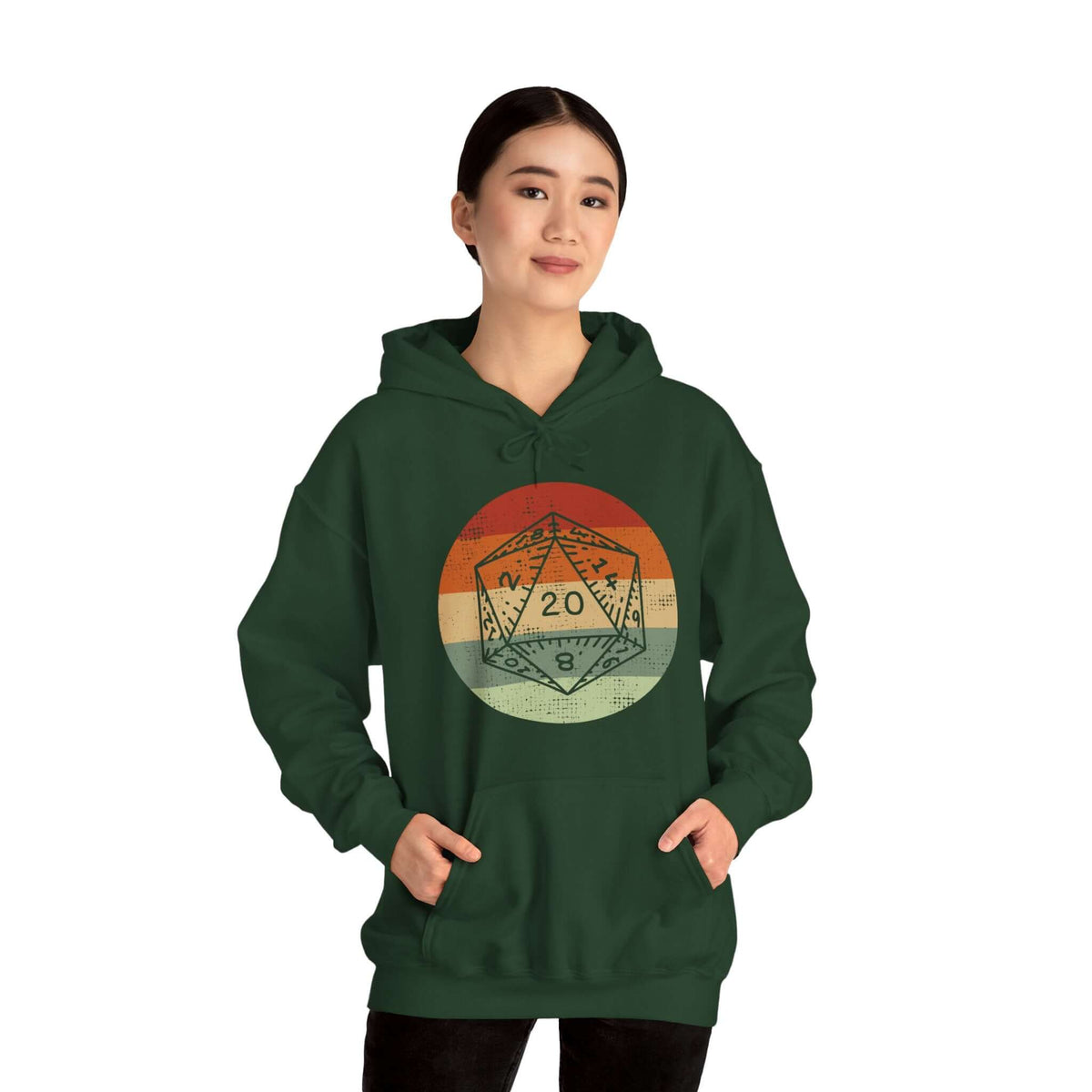D&D D20 Retro Sunset Hoodie