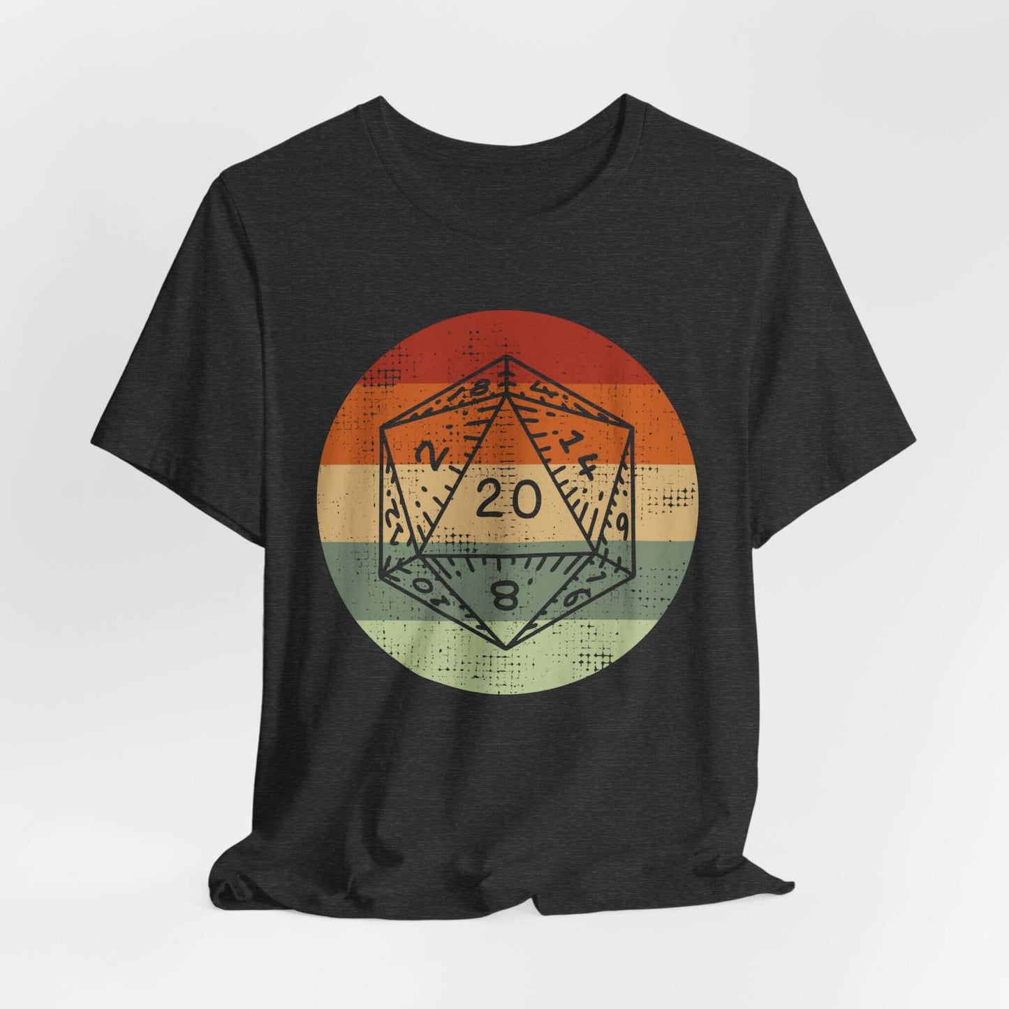 Camiseta DnD D20 | Atardecer retro