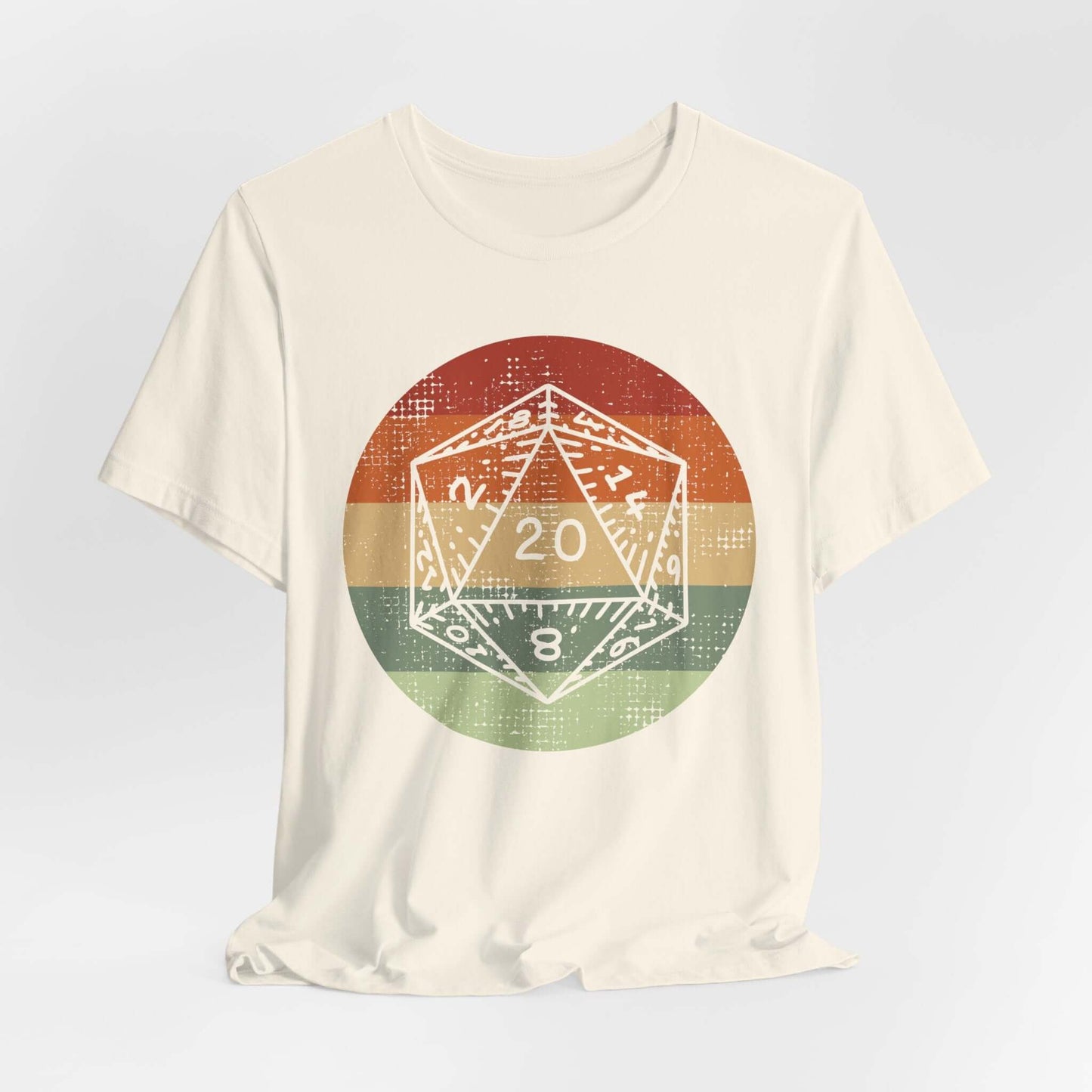 Camiseta DnD D20 | Atardecer retro