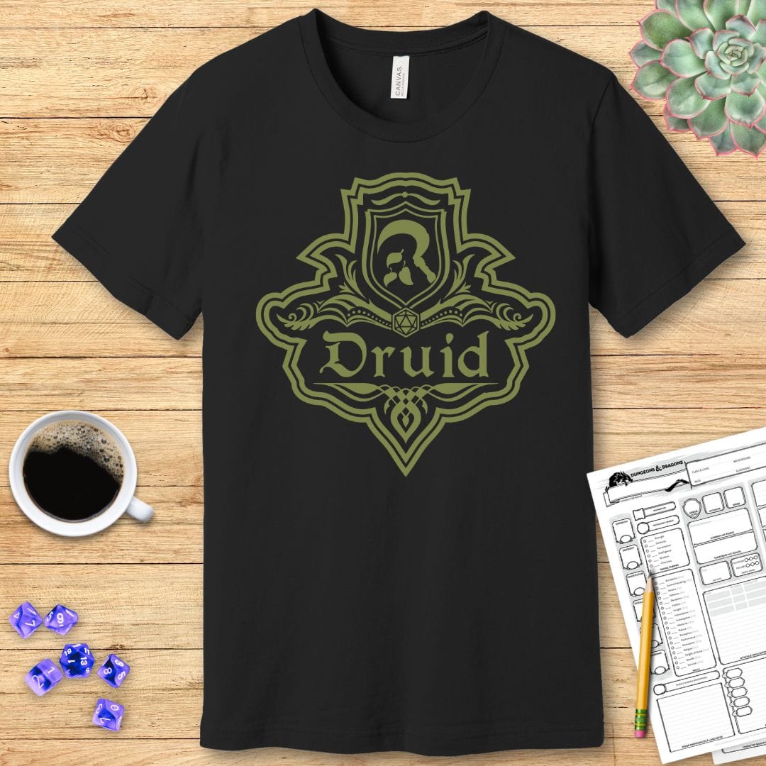 Camiseta con el emblema de la clase de druida de D&D