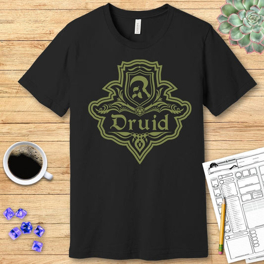Camiseta con el emblema de la clase de druida de D&D