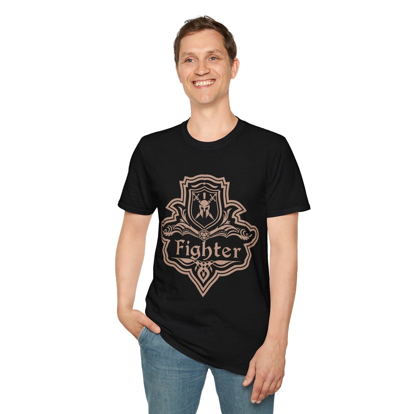 Camiseta con Emblema de la Clase Luchador de DnD