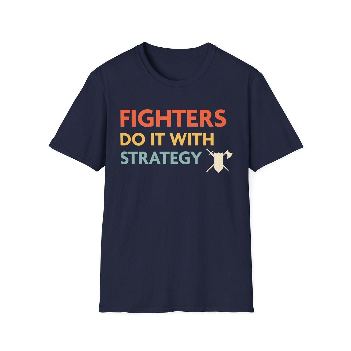 Camiseta de "Los luchadores de DnD lo hacen con estrategia"