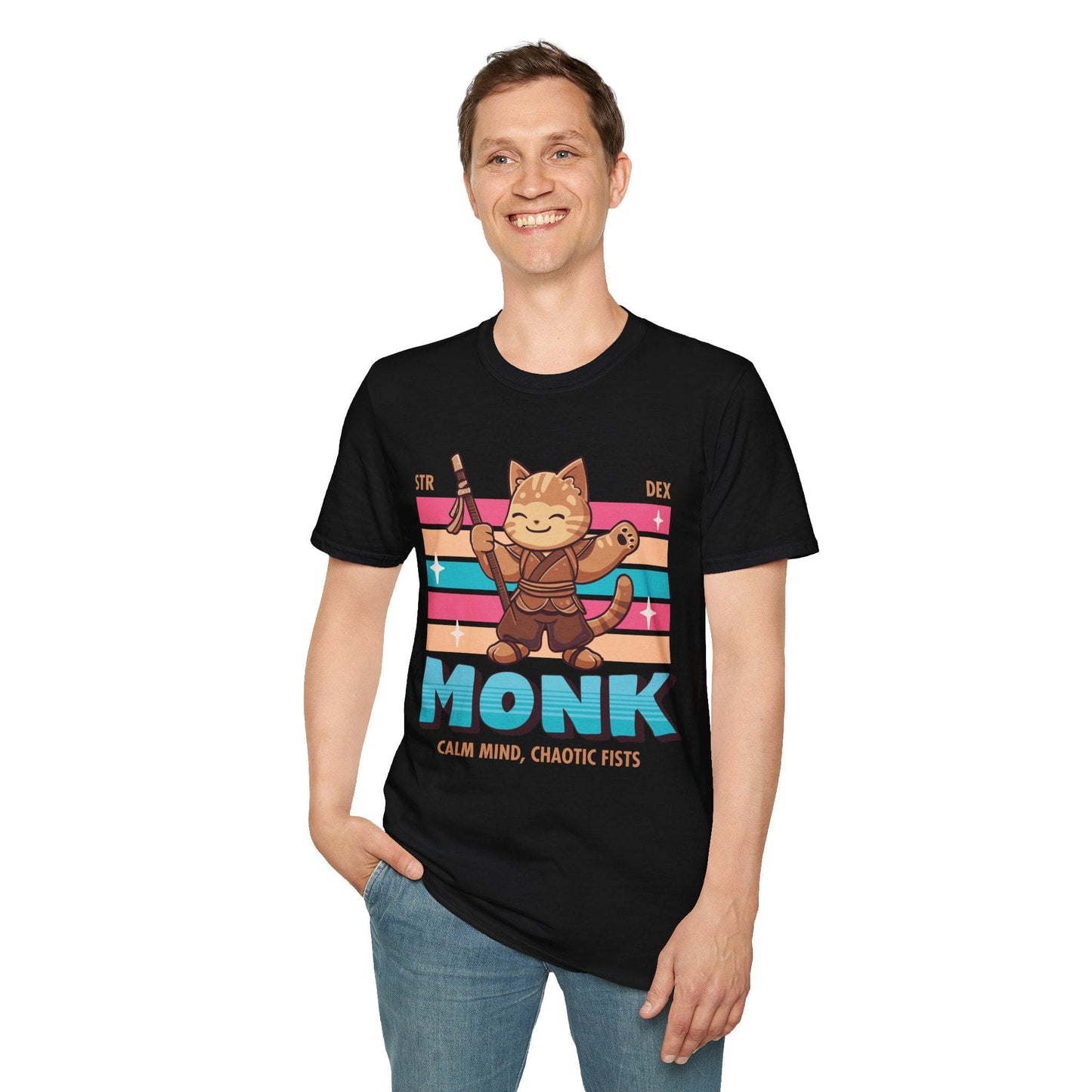 Camiseta de Monje de Dragones y Mazmorras - Camiseta Kawaii de Clase D&D