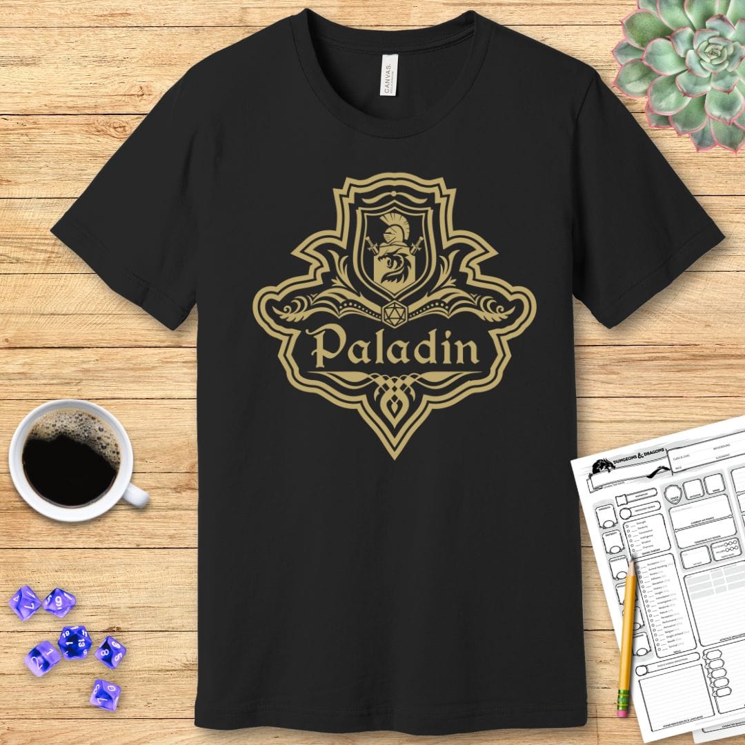 Camiseta con el emblema de la clase Paladín de DnD