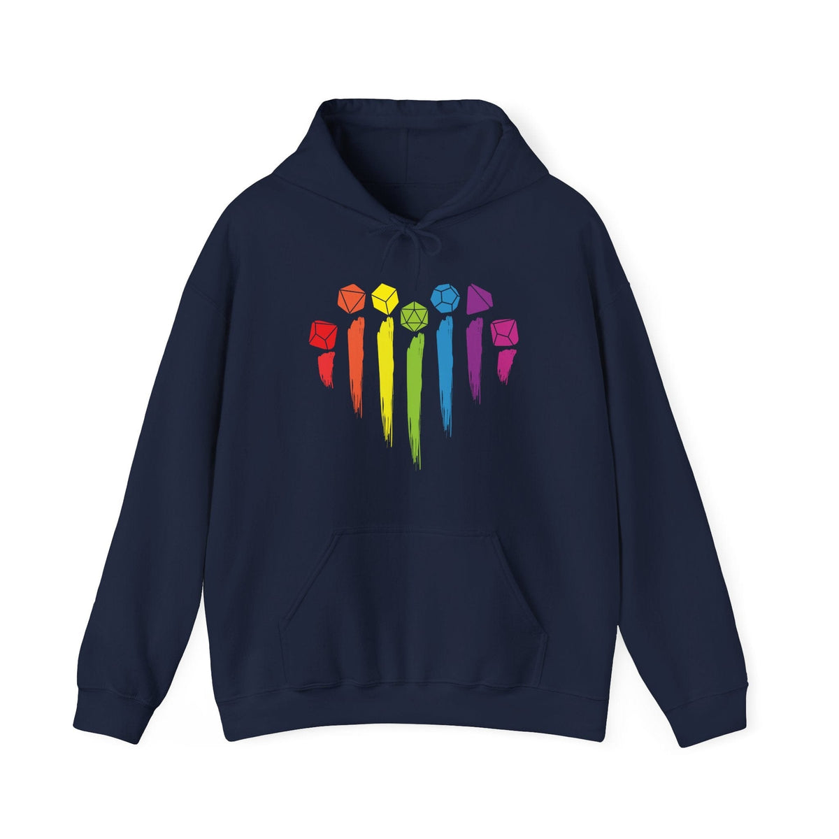 D&D Pride Hoodie with Dice Rainbow