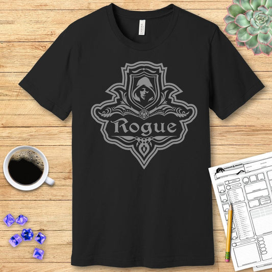 Camiseta con el emblema de la clase Pícaro de DnD