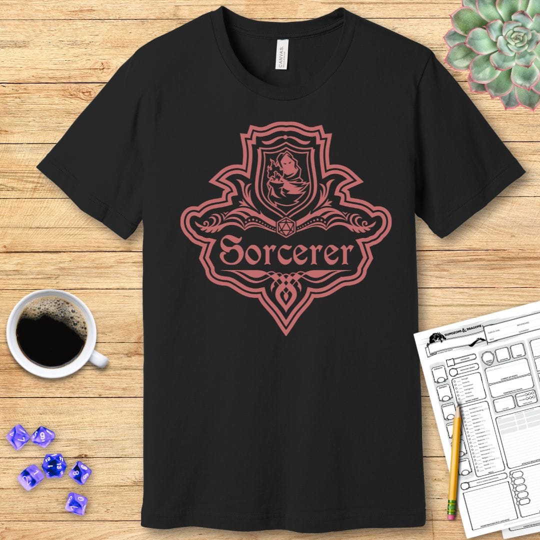 Camiseta con Emblema de la Clase Hechicero de DnD