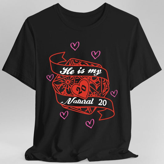 Camiseta de regalo de San Valentín DND - Él es mi 20 natural
