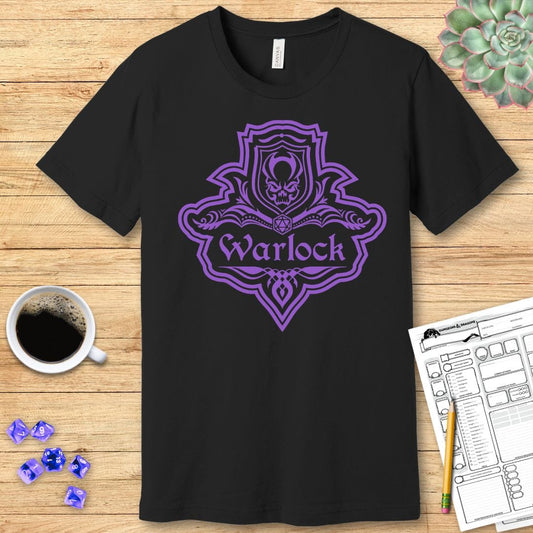 Camiseta con el emblema de la clase de brujo de DnD