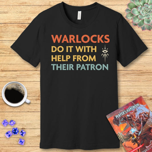 Las camisetas de los Warlocks de DnD lo hacen con la ayuda de su patrón