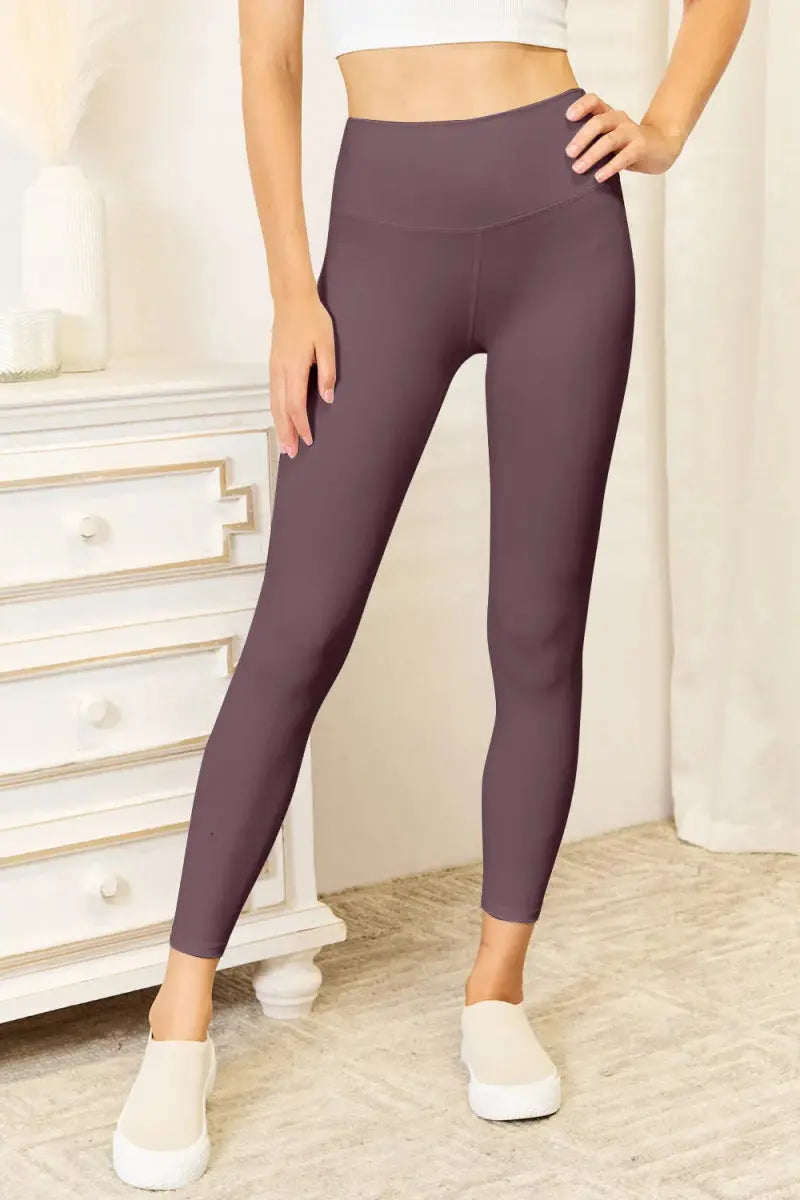 T-Shirts Trendsi Wide Waistband Leggings Women's Activewear Comfort & USA Shipped