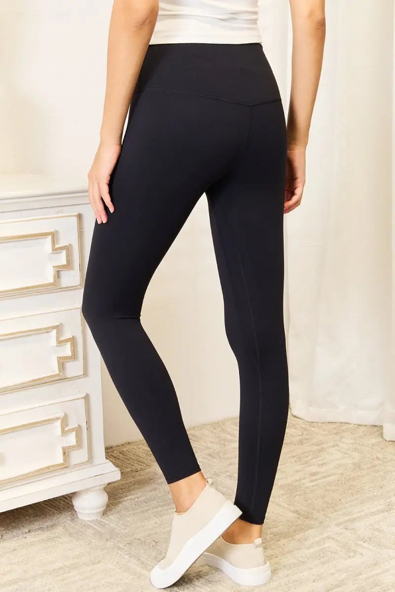 T-Shirts Trendsi Wide Waistband Leggings Women's Activewear Comfort & USA Shipped