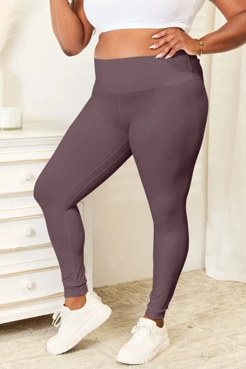 T-Shirts Trendsi Wide Waistband Leggings Women's Activewear Comfort & USA Shipped