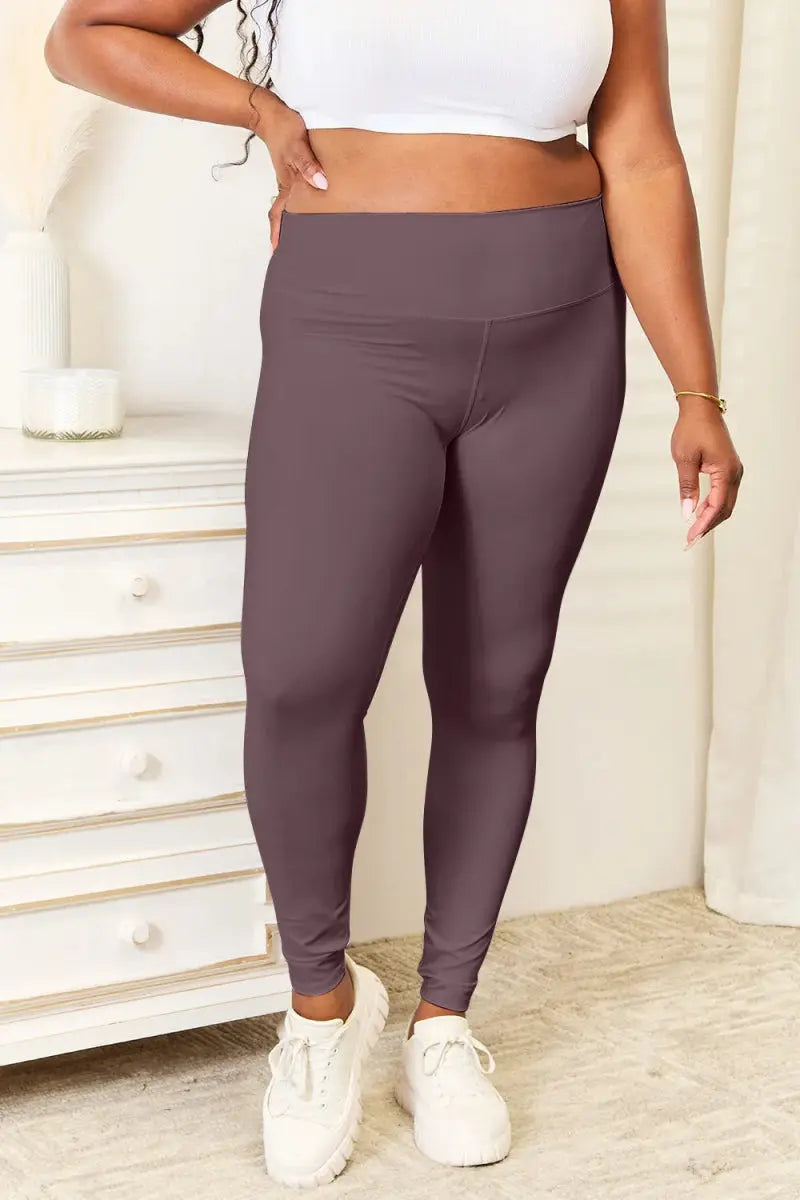 T-Shirts Trendsi Wide Waistband Leggings Women's Activewear Comfort & USA Shipped