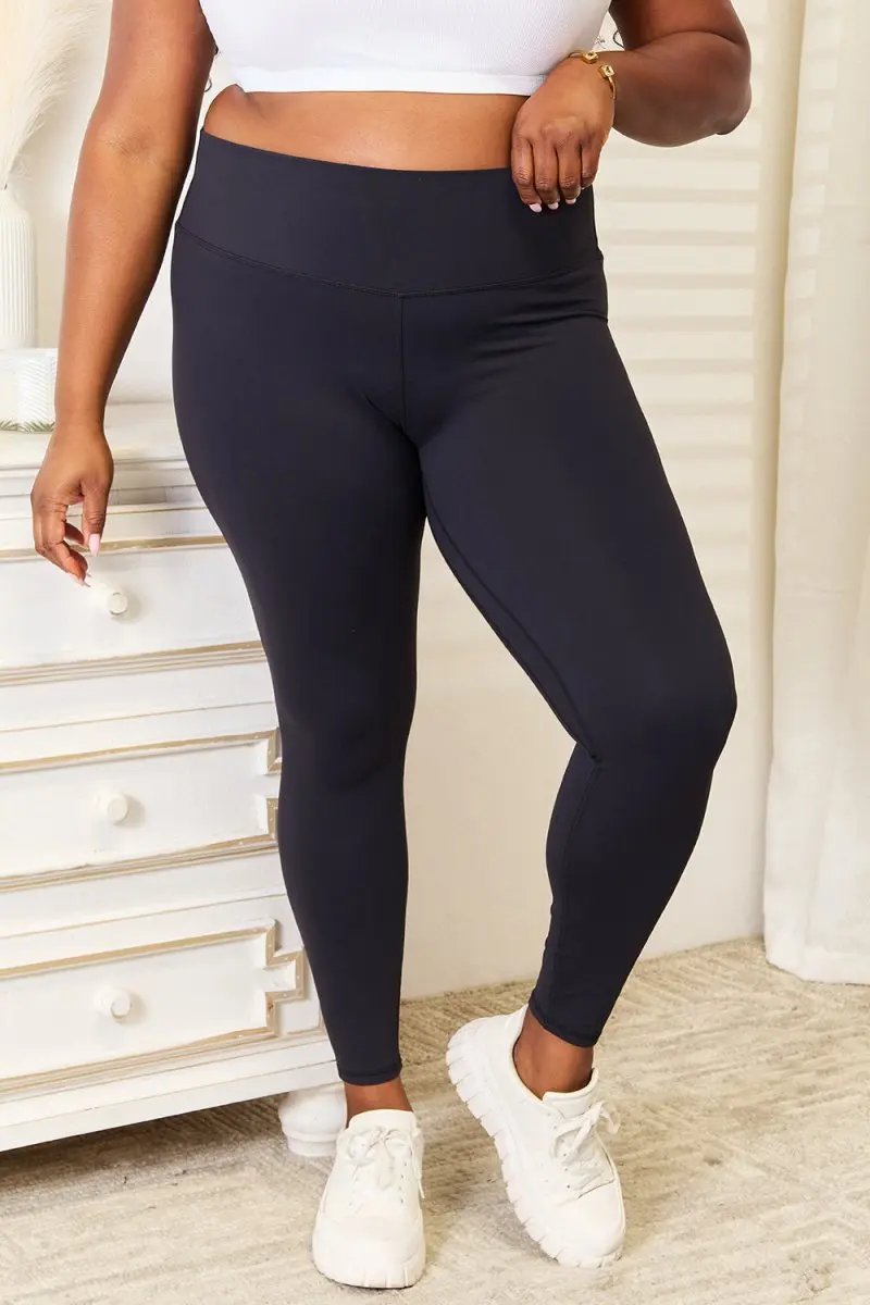 T-Shirts Trendsi Wide Waistband Leggings Women's Activewear Comfort & USA Shipped