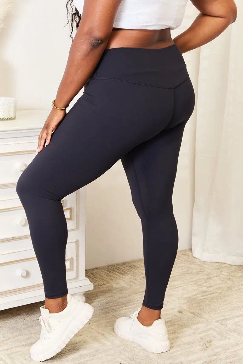T-Shirts Trendsi Wide Waistband Leggings Women's Activewear Comfort & USA Shipped