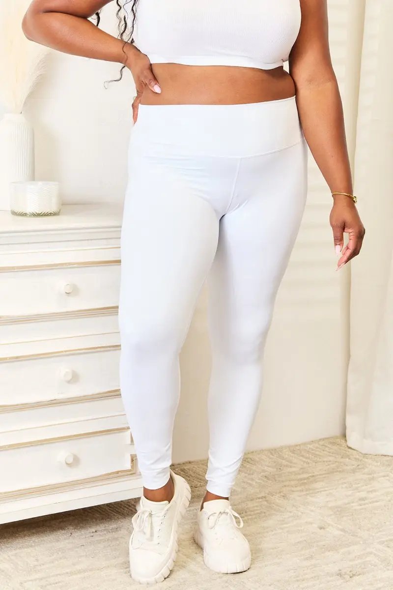 T-Shirts Trendsi Wide Waistband Leggings Women's Activewear Comfort & USA Shipped