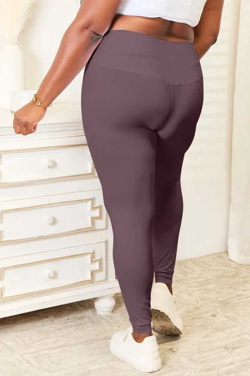 T-Shirts Trendsi Wide Waistband Leggings Women's Activewear Comfort & USA Shipped