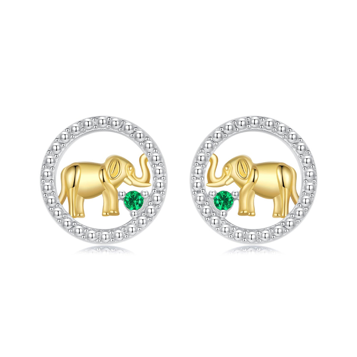 925 Sterling Silver Earrings with CZ in White Gold Plated for Women