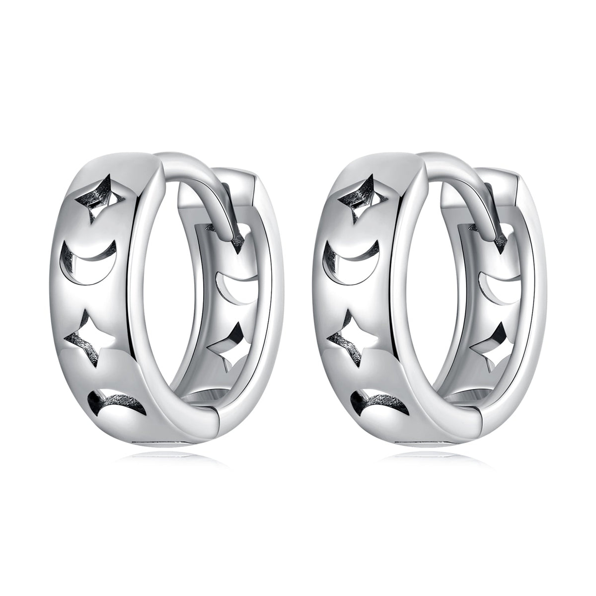 925 Sterling Silver Oxidized Earrings for Women 1.2*0.4cm