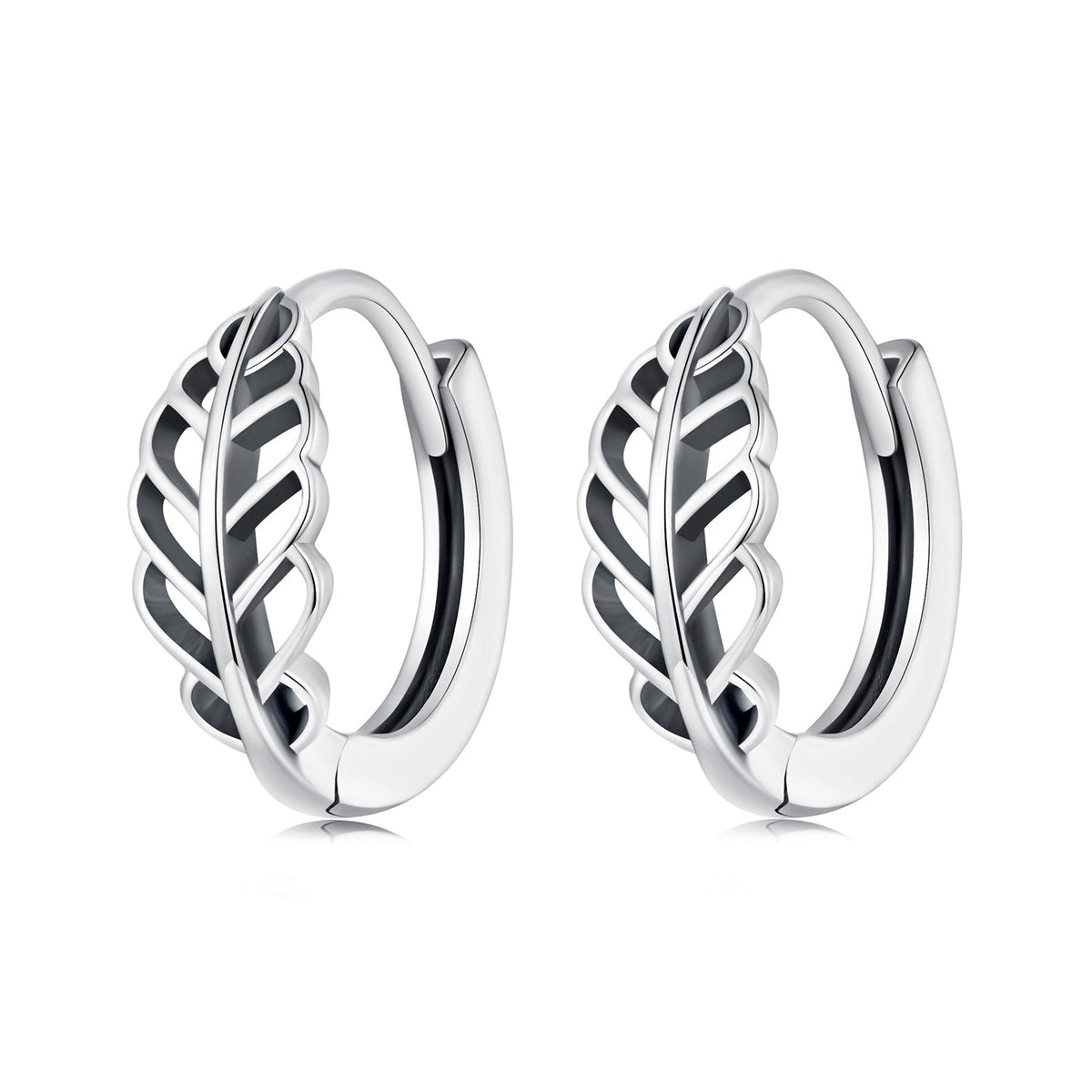 925 Sterling Silver Oxidized Earrings 12*5mm
