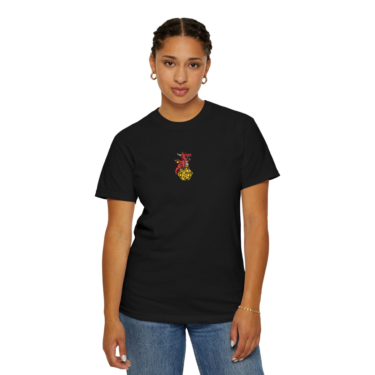 Dragon Dice Embroidery T-shirt - Comfort Colors