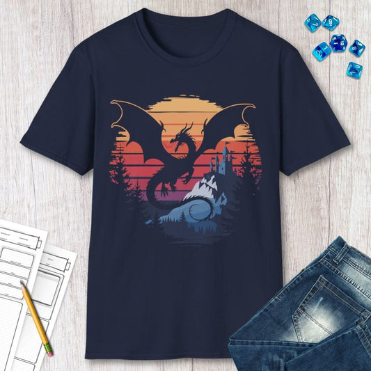 Camiseta de Dragón - Paisaje de Fantasía