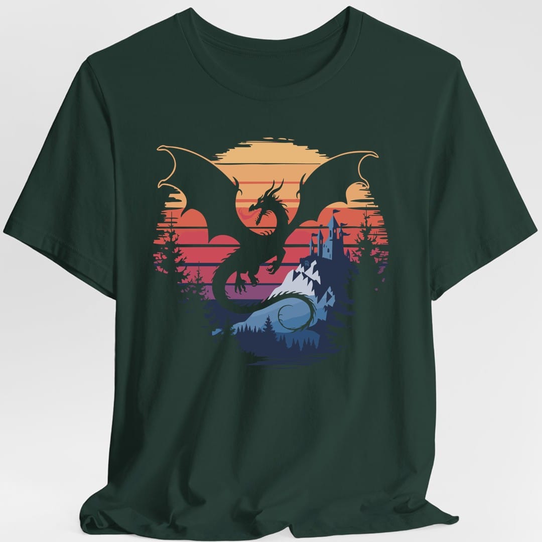 Camiseta de Dragón - Paisaje de Fantasía
