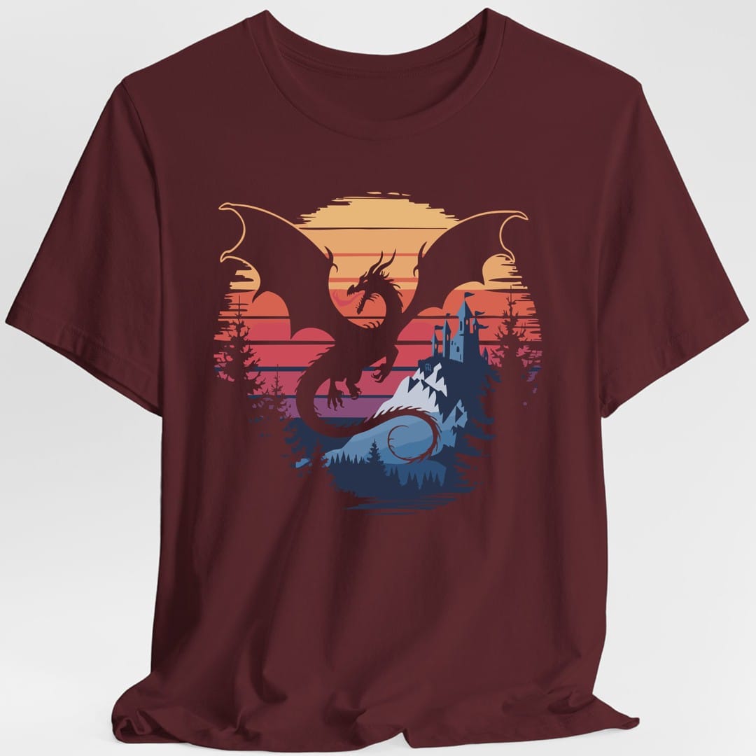 Camiseta de Dragón - Paisaje de Fantasía
