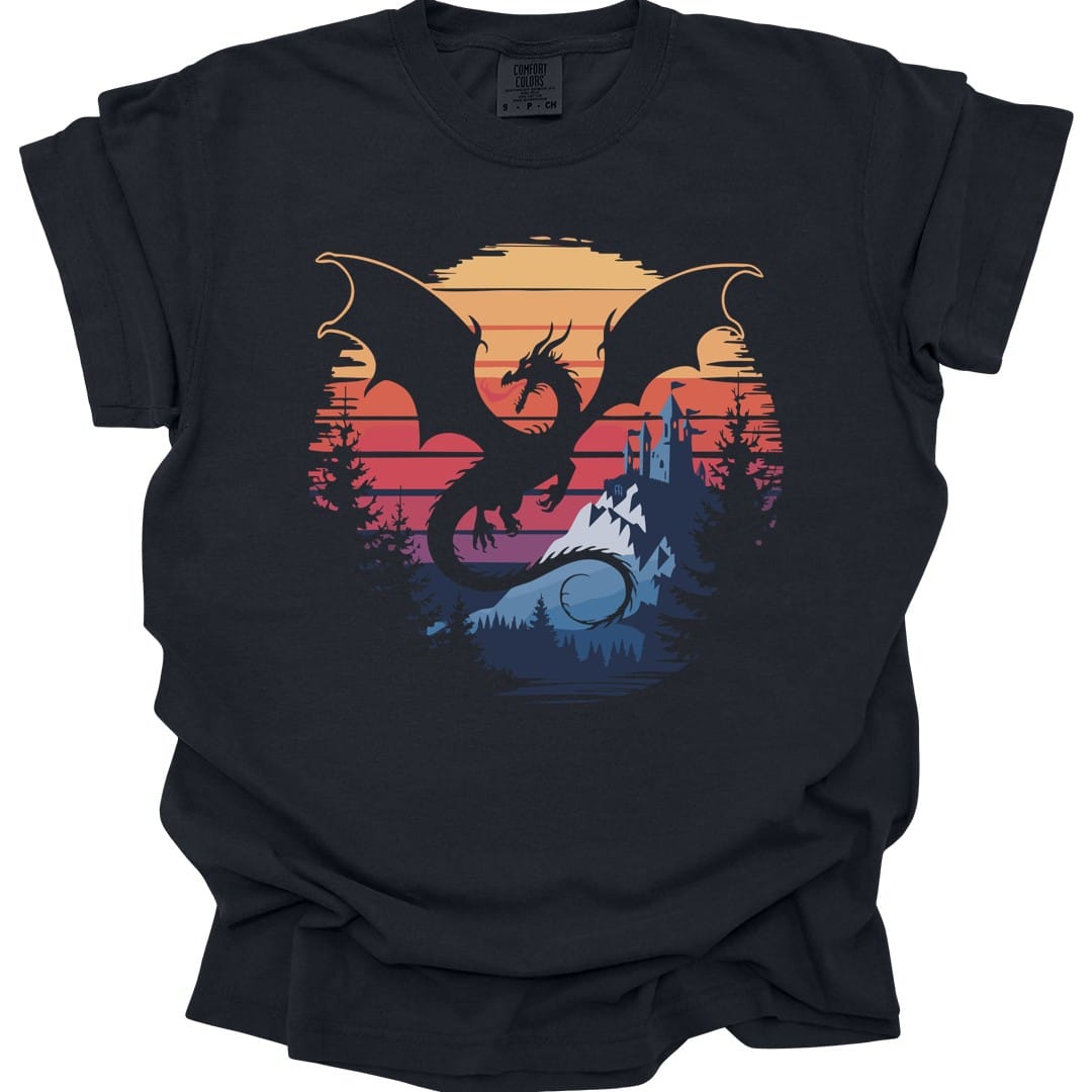 Dragon T-shirt - Fantasy Landscape - Comfort Colors