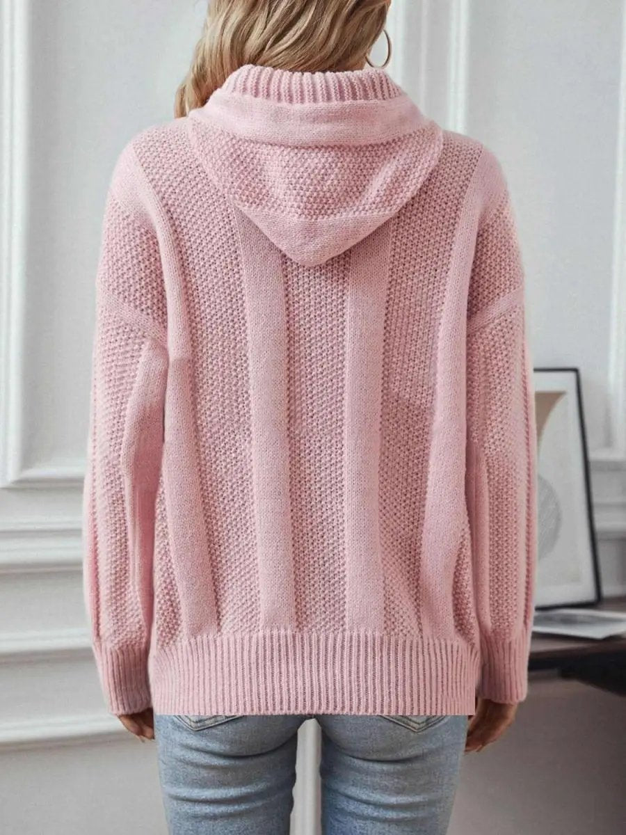 Jackets Trendsi Drawstring Hoodie Women's Casual Long Sleeve Sweater - Comfy Fit