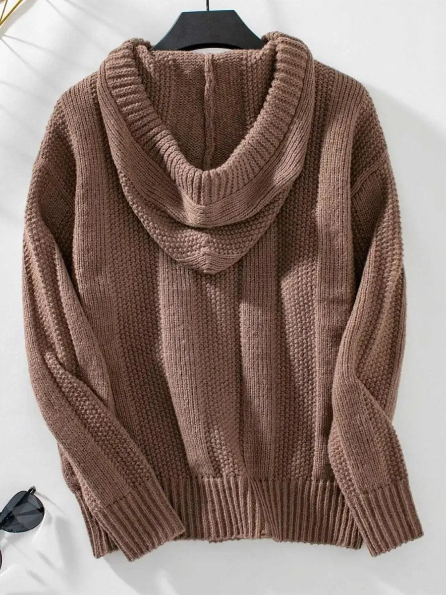 Jackets Trendsi Drawstring Hoodie Women's Casual Long Sleeve Sweater - Comfy Fit